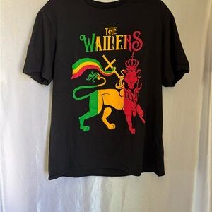 The Wailers Black T-Shirt with Colorful Lion Design